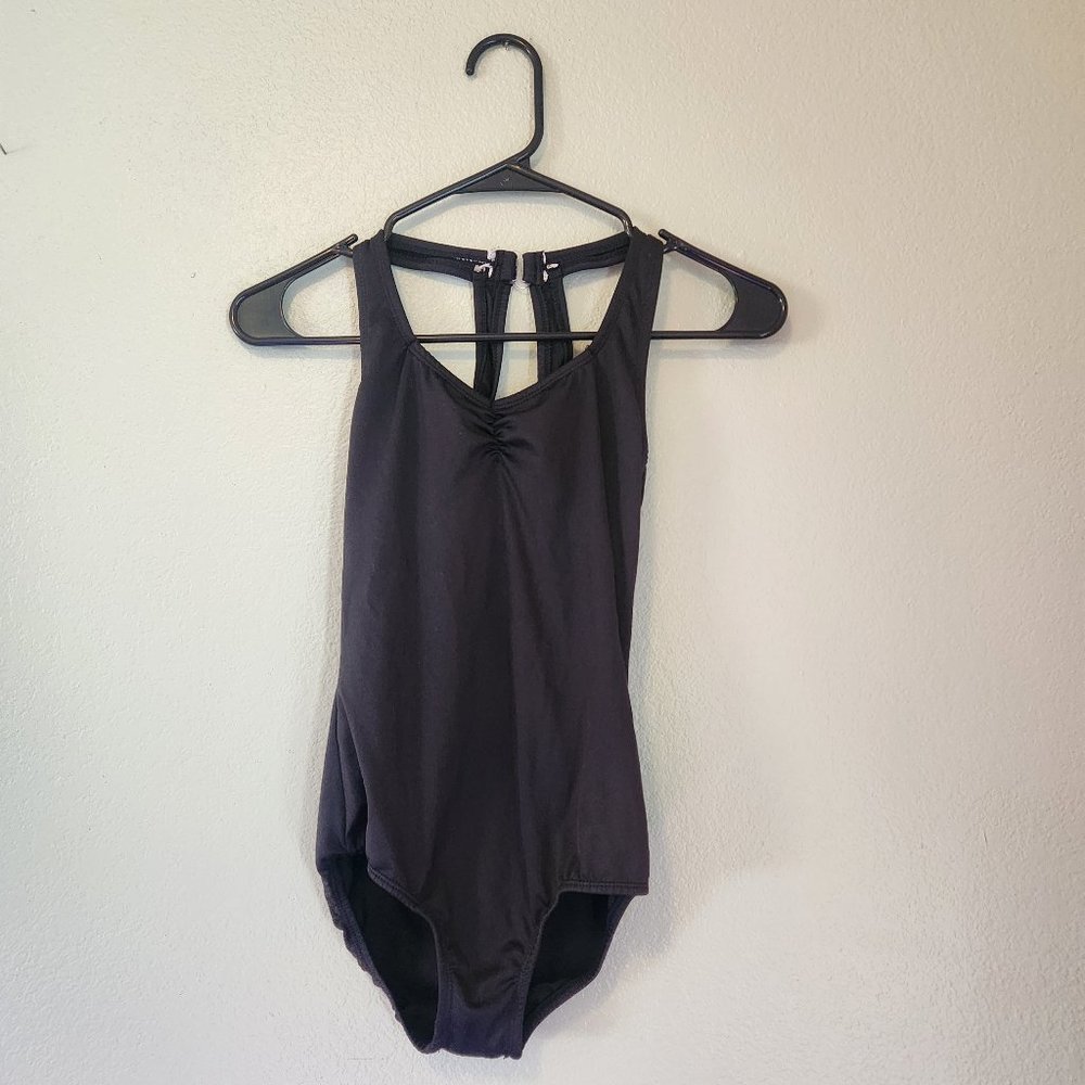 Black strappy leotard/bodysuit